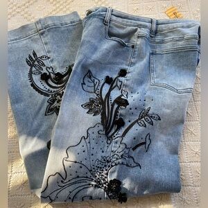 Patchington Size 6 Womens Girlfriend Wide Leg Jeans